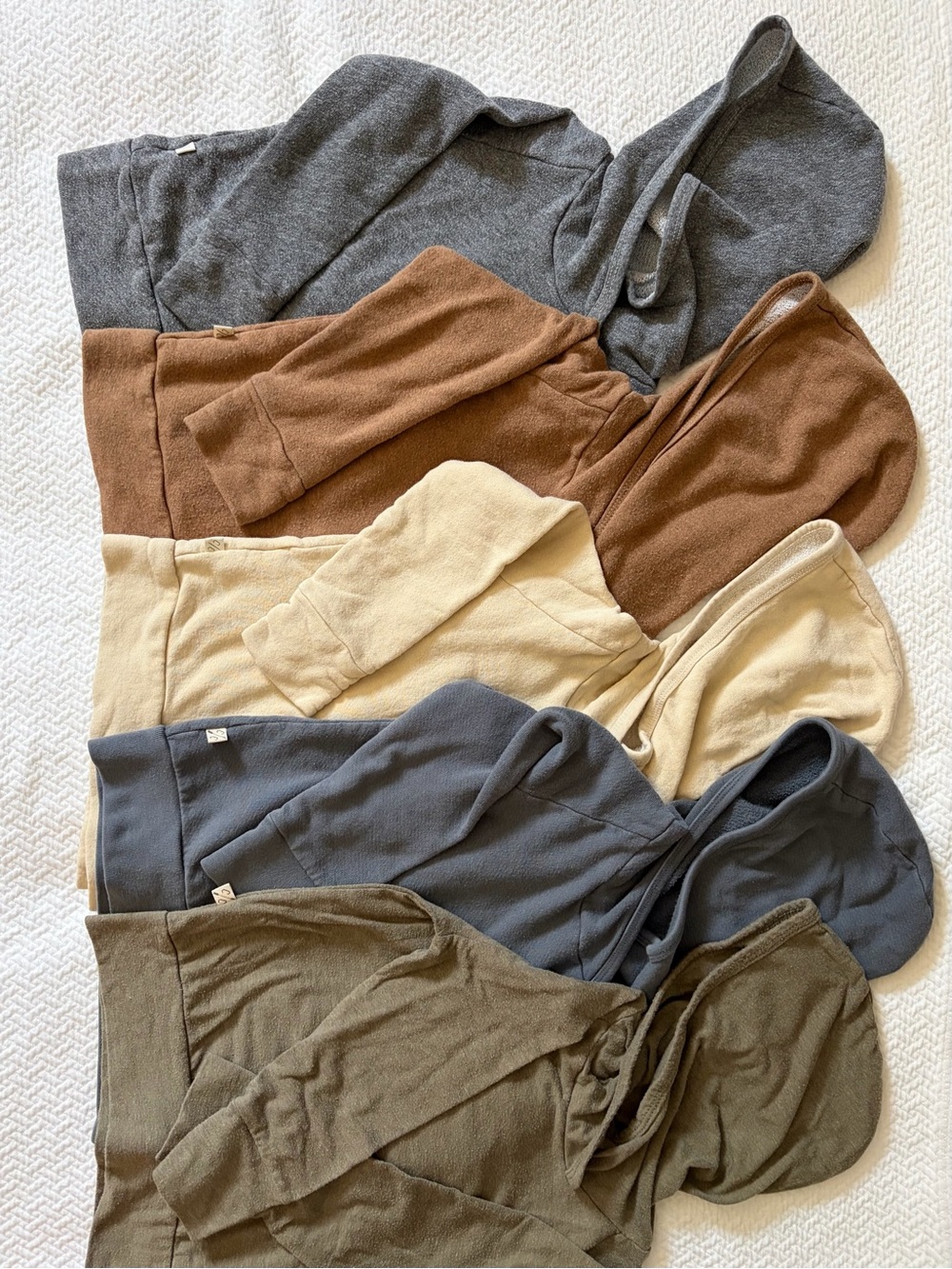 Set of 5 Hooded Sweatshirts Multi-Color Neutral